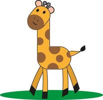 girafa bebê, ilustração, vetor em um fundo branco.