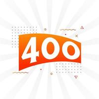 alfabeto de fonte de vetor de 400 números. número 400 com vetor de estoque de elemento decorativo