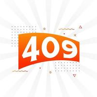 alfabeto de fonte de vetor de número 409. número 409 com vetor de estoque de elemento decorativo