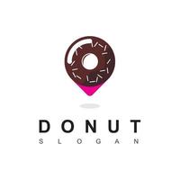 modelo de design de logotipo de donuts vetor