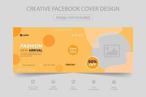 capa de facebook dinâmica moderna do instagram e modelo de banner da web de mídia social para venda de moda online vetor