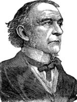 william gladstone, ilustração vintage vetor