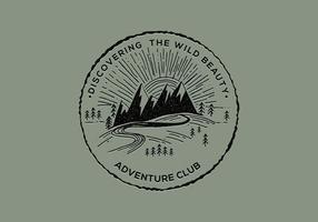 Emblema Club Aventura vetor