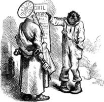 lei de direitos civis de 1875, ilustração vintage. vetor