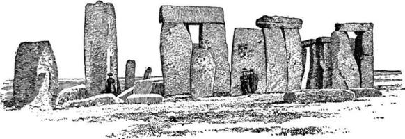 stonehenge, ilustração vintage. vetor