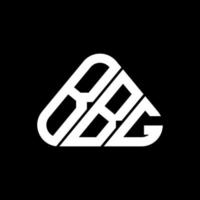 design criativo do logotipo da carta bg com gráfico vetorial, logotipo simples e moderno do bg em forma de triângulo redondo. vetor