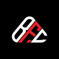 design criativo do logotipo da carta bfc com gráfico vetorial, logotipo simples e moderno bfc em forma de triângulo redondo. vetor