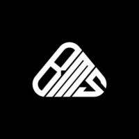 design criativo do logotipo da letra bms com gráfico vetorial, logotipo simples e moderno bms em forma de triângulo redondo. vetor