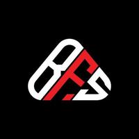 design criativo do logotipo da carta bfs com gráfico vetorial, logotipo simples e moderno bfs em forma de triângulo redondo. vetor