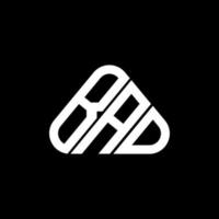 design criativo de logotipo de carta ruim com gráfico vetorial, logotipo simples e moderno ruim em forma de triângulo redondo. vetor