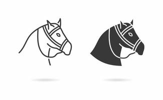 ícone de cavalo. ilustração vetorial. vetor