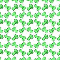 padrão de brócolis fofo, ilustração, vetor em fundo branco