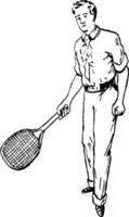 ilustração vintage de forehand. vetor