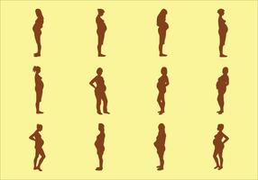 Silhueta da mulher gravida vetor