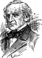 George Peabody, ilustração vintage vetor