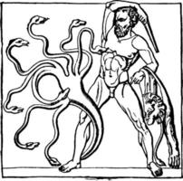 ilustração vintage de Hércules. vetor
