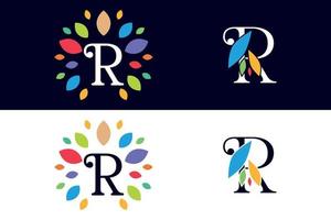 design de logotipo letra r arte vetorial vetor