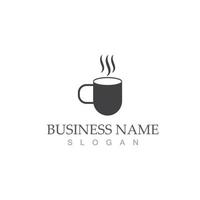 ícone de vetor do modelo de logotipo da xícara de café