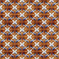 gráfico de ilustração do padrão de azulejo português com flor de porcelana cerâmica floral perfeita para scrapbooking, papel de parede, fundo da web vetor