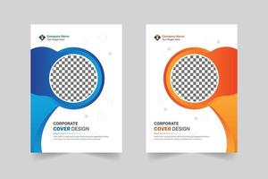 modelo de design de capa de negócios corporativos criativos em a4 para folheto, relatório anual, pôster, folheto, livreto, banner vetor
