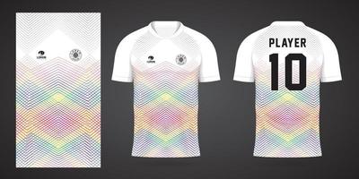 modelo de design de esporte de camisa de futebol colorida vetor