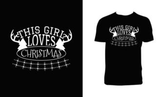 design decorativo de camiseta de vetor de natal