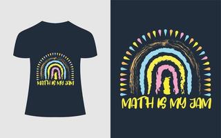 citação de conceito de professor de design de camiseta de matemática - matemática é minha jam vetor