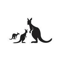 design de ilustração vetorial de modelo de logotipo de canguru vetor