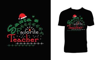 design de t-shirt de tipografia de natal vetor