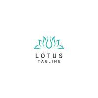 vetor de ícone de design de logotipo de spa de lótus feminino