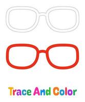 planilha de rastreamento de óculos para crianças vetor