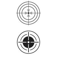 sniper mira símbolo vetor de logotipo de alvo de mira