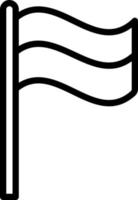 ícone de linha para bandeira vetor