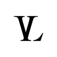 design de logotipo de monograma de iniciais vl abstrato, ícone para negócios, modelo, simples, elegante vetor