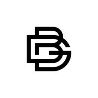 resumo bg bdg iniciais monograma design de logotipo, ícone para negócios, modelo, simples, elegante vetor