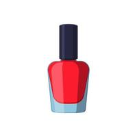 arte de design plano de esmalte vermelho vetor