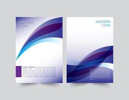 modelo de capa de relatório azul roxo moderno vetor