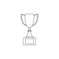 ícone de vetor de taça de troféu