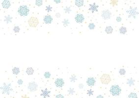 fundo de natal com flocos de neve decorativos vetor