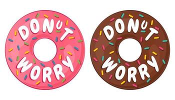 ilustração em vetor de donut doce.