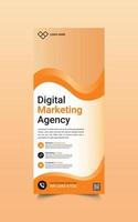 agência de marketing digital roll up banner vetor