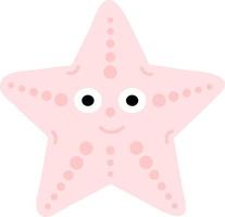 estrela do mar de estilo desenhado à mão vetor