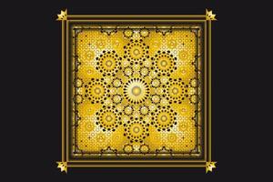 coleção de fundo padrão dourado arabesco, imagem vetorial de ornamento islâmico de fundo de luxo dourado vetor