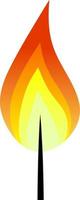 ilustração em vetor isolado pavio de vela queimada. vetor de pavio em chamas para logotipo, ícone, sinal, símbolo, negócios, design ou decoração. vetor de chama de vela