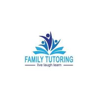 logotipo de tutoria familiar vetor