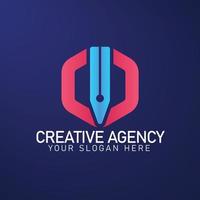 design simples do logotipo da agência criativa vetor