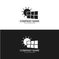 logotipo simples da empresa de painéis solares vetor