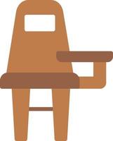 ícone plano de cadeira vetor