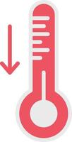ícone plano de temperatura baixa vetor
