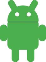 ícone plano android vetor
